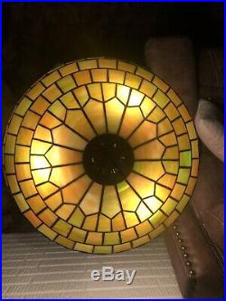 Duffner and Kimberly Leaded Stained Glass Lamp Handel Tiffany Era