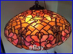 Duffner kimberly arts crafts leaded slag glass lamp tiffany studios handel era