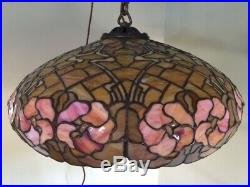 Duffner kimberly arts crafts leaded slag glass lamp tiffany studios handel era