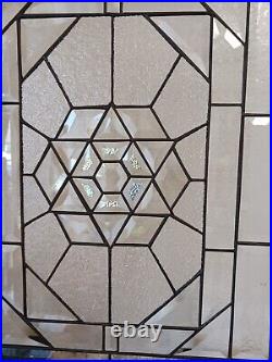 Dynamic Effect-Dichroic, Beveled Stained Glass Panel 22 ½ x16 ½