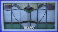 EDWARDIAN ENGLISH LEADED STAINED GLASS WINDOW TRANSOM ABSTRACT 39 1/2 x 21 3/4 EDWARDIAN ENGLISH LEADED STAINED GLASS WINDOW TRANSOM ABSTRACT 39 1/2 x 21 3/4