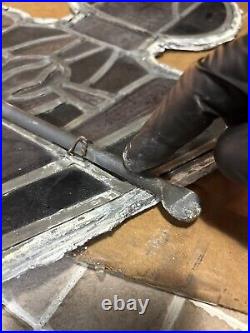 Early Antique Period Gothic Stained Glass Window Fragment Spectacular Early Antique Period Gothic Stained Glass Window Fragment Spectacular