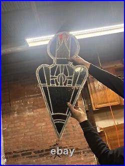 Early Antique Period Gothic Stained Glass Window Fragment Spectacular Early Antique Period Gothic Stained Glass Window Fragment Spectacular