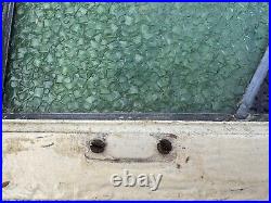 English Leaded Stained Glass Window 20 X 20.5 Antique Victorian Wood Frame Read
