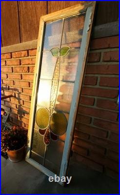 Estate Find LARGE OLD ENGLISH LEADED STAINED GLASS WINDOW 11 X 42 1/2 Estate Find LARGE OLD ENGLISH LEADED STAINED GLASS WINDOW 11 X 42 1/2