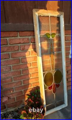 Estate Find LARGE OLD ENGLISH LEADED STAINED GLASS WINDOW 11 X 42 1/2 Estate Find LARGE OLD ENGLISH LEADED STAINED GLASS WINDOW 11 X 42 1/2