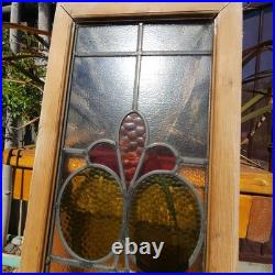 Estate Find LARGE OLD ENGLISH LEADED STAINED GLASS WINDOW 11 X 42 1/2 Estate Find LARGE OLD ENGLISH LEADED STAINED GLASS WINDOW 11 X 42 1/2