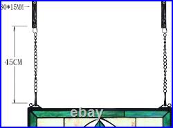Extra Large Horizontal Transom Window Stained Glass Window Panels Hanging 26 Wi