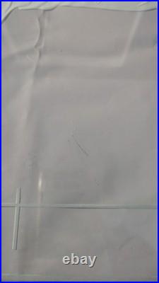 FRENCH ART DECO Revival WINDOW FROSTED CARVED ETCHED lady woman with gloves