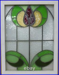 Floral Midsize Old English Leaded Stained Glass Window 22 X 29 Floral Midsize Old English Leaded Stained Glass Window 22 X 29