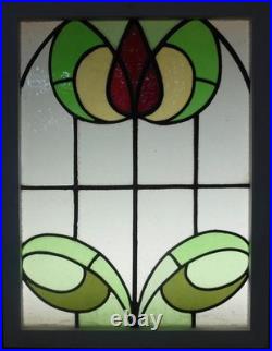 Floral Midsize Old English Leaded Stained Glass Window 22 X 29 Floral Midsize Old English Leaded Stained Glass Window 22 X 29