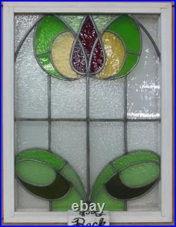 Floral Midsize Old English Leaded Stained Glass Window 22 X 29 Floral Midsize Old English Leaded Stained Glass Window 22 X 29