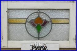 Floral Midsize Old English Leaded Stained Glass Window 24.5 X 19