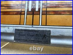 Frank Lloyd Wright Oak Park Skylight Stained Glass Panel Lead Frame Art Deco Frank Lloyd Wright Oak Park Skylight Stained Glass Panel Lead Frame Art Deco