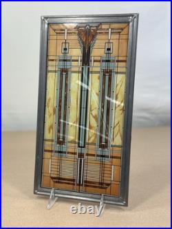Frank Lloyd Wright Oak Park Skylight Stained Glass Panel Lead Frame Art Deco Frank Lloyd Wright Oak Park Skylight Stained Glass Panel Lead Frame Art Deco