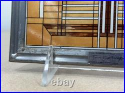 Frank Lloyd Wright Oak Park Skylight Stained Glass Panel Lead Frame Art Deco Frank Lloyd Wright Oak Park Skylight Stained Glass Panel Lead Frame Art Deco