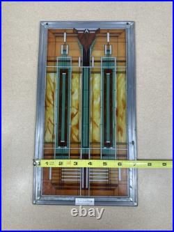 Frank Lloyd Wright Oak Park Skylight Stained Glass Panel Lead Frame Art Deco Frank Lloyd Wright Oak Park Skylight Stained Glass Panel Lead Frame Art Deco