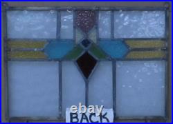 GEO OLD ENGLISH LEADED STAINED GLASS WINDOW Unframed w Hooks 16.25 X 11.25 GEO OLD ENGLISH LEADED STAINED GLASS WINDOW Unframed w Hooks 16.25 X 11.25