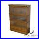 G_Wernicke_Antique_Oak_3_Stack_Barrister_Bookcase_with_Leaded_Glass_Door_Drawer_01_qd