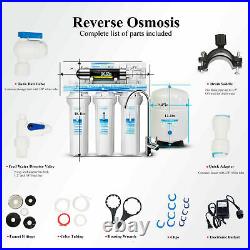 Geekpure 6 Stage Reverse Osmosis System With Sterilizer UV Water Filter 75GPD