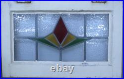 Geometric Old English Leaded Stained Glass Window 22 X 14 Geometric Old English Leaded Stained Glass Window 22 X 14