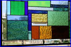 Geometric vibrant colors Stained Glass Panel, Window Hanging, Sidelight, Transom Geometric vibrant colors Stained Glass Panel, Window Hanging, Sidelight, Transom