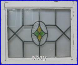 Geometrical Midsize Old English Leaded Stained Glass Window 23.75 X 19.75