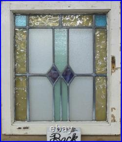 Geometrical Old English Leaded Stained Glass Window 19 X 21.75 Geometrical Old English Leaded Stained Glass Window 19 X 21.75