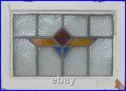 Geometrical Old English Leaded Stained Glass Window 20.5 X 15 Geometrical Old English Leaded Stained Glass Window 20.5 X 15