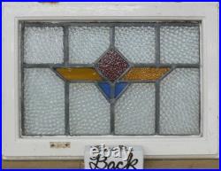Geometrical Old English Leaded Stained Glass Window 20.5 X 15 Geometrical Old English Leaded Stained Glass Window 20.5 X 15
