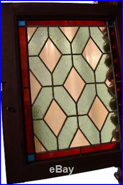 Great Antique French Hunt Cabinet, Leaded Glass Doors, Barley Twist