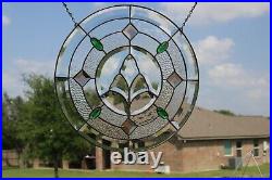 Great Deal? STUNNING Beveled Stained Glass Window Panel- 18 1/8 1.79 Sqft