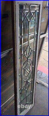 Great Old All Heavy Beveled Shield Architectural Leaded Glass Window Shipping Ok