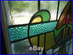 H17-185D Lovely HUGE Older Leaded Stain Glass Window F/France 2 Available