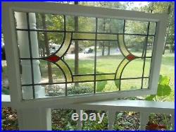 H-119 Transom Style Older Leaded Stained Glass Window From England