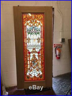 Hand Made Leaded Stained Glass Mahogany Entry Door Jhl2167 92