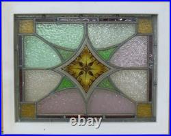 Hand Painted Victorian English Leaded Stained Glass Window 21.25 X 17 Hand Painted Victorian English Leaded Stained Glass Window 21.25 X 17