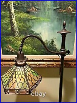 Handel Arts Crafts Leaded Slag Glass Antique Vintage Lamp Bradley Hubbard Era