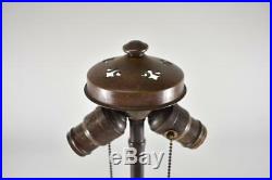 Handel Lamp Base For Reverse Painted Leaded Glass Shade