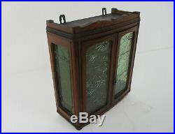 Kitchen Apothecary Bathroom Pharmacy Cabinet Bubbled and Leaded Glass Gorgeous
