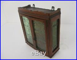 Kitchen Apothecary Bathroom Pharmacy Cabinet Bubbled and Leaded Glass Gorgeous