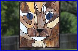Kitty-Stained Glass Panel, Window Hanging? HMD-US 20 3/4 -18 3/4