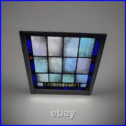 LARGE ANTIQUE FIRED STAINED GLASS MEMORIAL WINDOW, no cracks, 1910 PHILADELPHIA