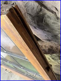 LARGE ANTIQUE FIRED STAINED GLASS MEMORIAL WINDOW, no cracks, 1910 PHILADELPHIA