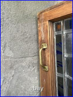LARGE ANTIQUE FIRED STAINED GLASS MEMORIAL WINDOW, no cracks, 1910 PHILADELPHIA
