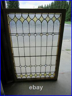 LARGE ANTIQUE STAINED GLASS WINDOW 39 x 56.75 ARCHITECTURAL SALVAGE