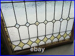 LARGE ANTIQUE STAINED GLASS WINDOW 39 x 56.75 ARCHITECTURAL SALVAGE
