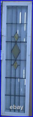 LARGE OLD ENGLISH LEADED STAINED GLASS WINDOW GEOMETRIC DIAMONDS 41 1/2 x 10 3/4