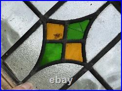 Large Antique Victorian Stained Leaded Glass Pub Window With Hanging Hooks