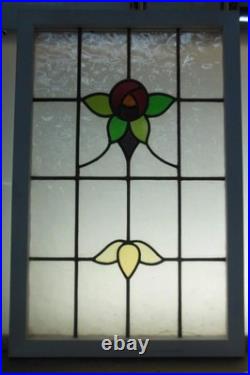 Large Old English Leaded Stained Glass Window